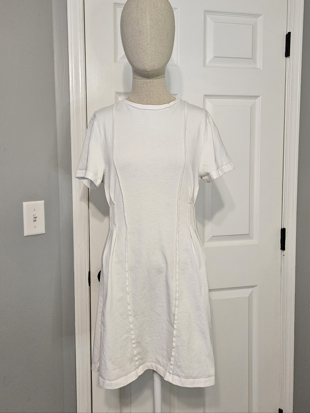 ASOS White Short-Sleeve Mini Dress